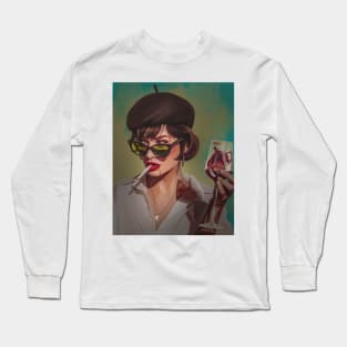 Smoking girl Long Sleeve T-Shirt